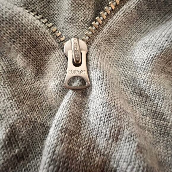 J.Crew Merino Wool Sweater Half Zip Gray Classic Fit M Heritage - Picture 5 of 10